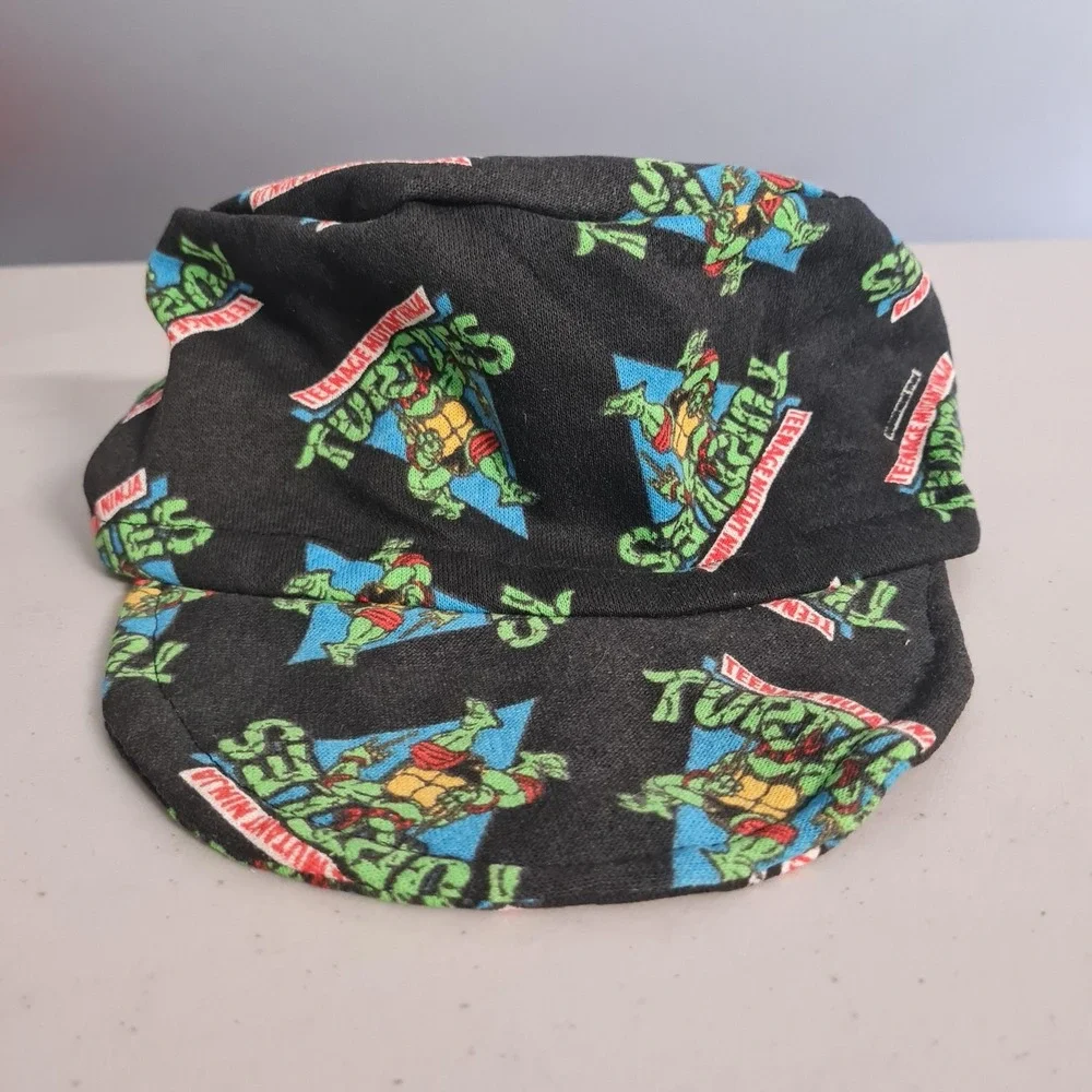 Vintage Teenage Mutant Ninja Turtles Hat Adult Raphael Painters Cap Handmade 90s